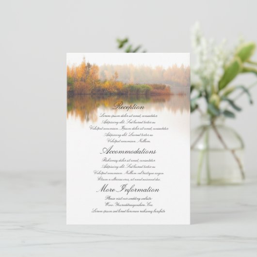 Fall Wedding Details Informatiekaartje (Staand voorkant)
