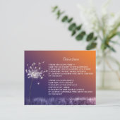 Fall Wedding Directions Enclosure Briefkaart (Staand voorkant)