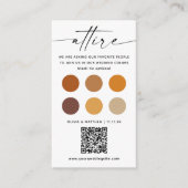 Fall Wedding Dress Code + QR-code | herfstkleding Informatiekaartje (Voorkant)