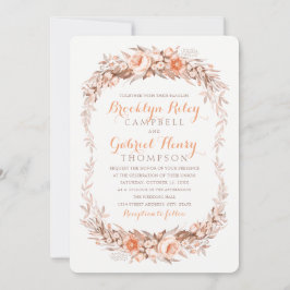 Fall Wedding Elegant Autumn Waterverf Floral Kaart