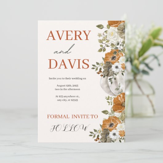 Fall Wedding Esthetisch 2025 Kaart (Staand voorkant)