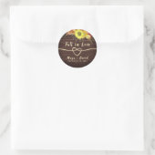 Fall Wedding Favor Classic Round Sticker (Tas)