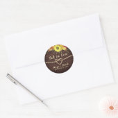 Fall Wedding Favor Classic Round Sticker (Envelop)