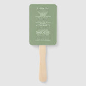 Fall Wedding Floral-programma Handwaaier (Achterkant)