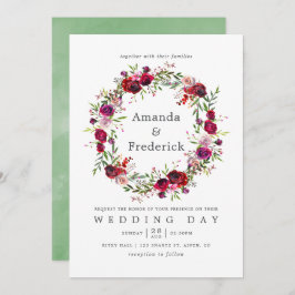 Fall Wedding Floral Uitnodiging