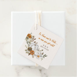 Fall Wedding Gooi Deken Creme Bloemenpompoen Bedankjes Labels