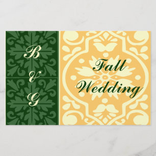 Fall Wedding Green Cream Flyer-Sjabloon Flyer