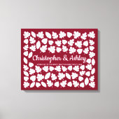 Fall Wedding Guestbook Alternatief 75 Leaves Guest Canvas Afdruk (Voorkant)