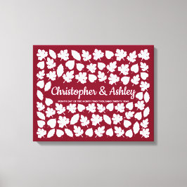Fall Wedding Guestbook Alternatief 75 Leaves Guest Canvas Afdruk