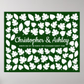 Fall Wedding Guestbook Alternative 75 Guests Leaf Poster (Voorkant)