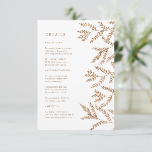 Fall Wedding Informatiekaartje (Staand voorkant)