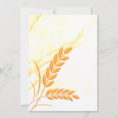 Fall Wedding Invitation Oranje Modern Script Kaart (Achterkant)