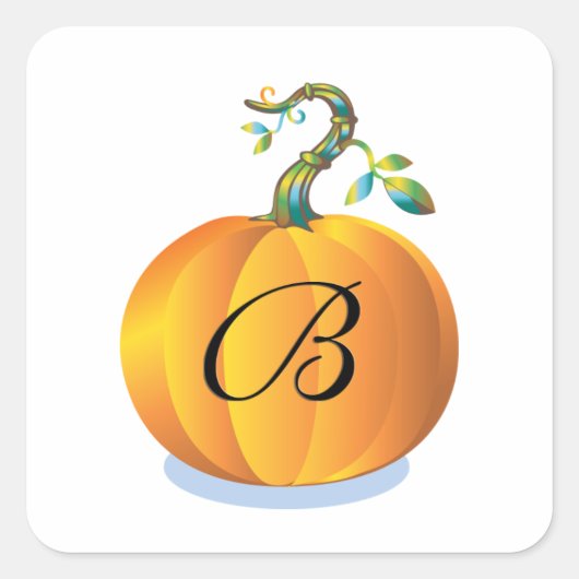 Fall Wedding Invitation Seal Vierkante Sticker (Voorkant)