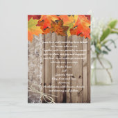 Fall Wedding Invite Kaart (Staand voorkant)