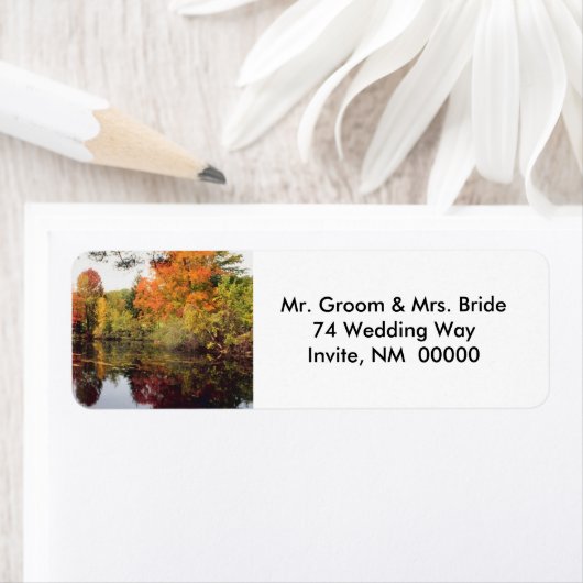 Fall Wedding Invite Return Address Stickers (Insitu)