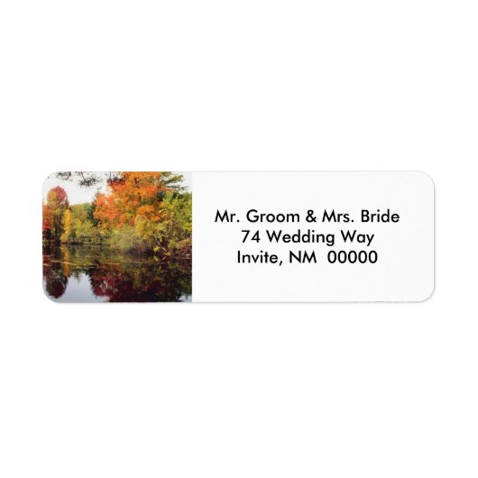 Fall Wedding Invite Return Address Stickers (Voorkant)