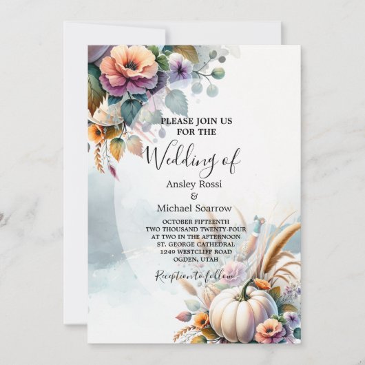 Fall Wedding Kaart (Voorkant)