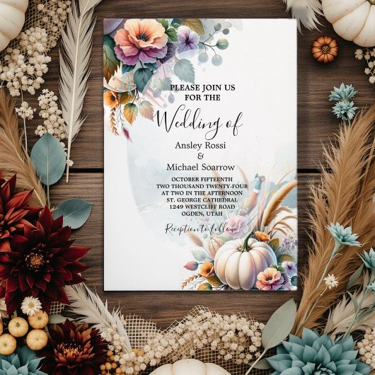 Fall Wedding Kaart
