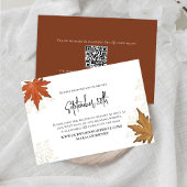 Fall Wedding laat elegante RSVP QR-code achter