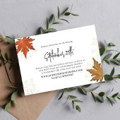 Fall Wedding laat elegante RSVP QR-code achter