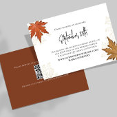 Fall Wedding laat elegante RSVP QR-code achter
