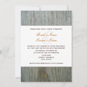 Fall Wedding Mason Jar Flowers & Barnwood Kaart (Achterkant)