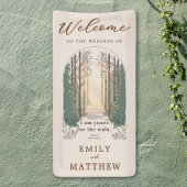 Fall Wedding Modern Rustiek Elegant Bos Welkom Spandoek