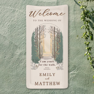Fall Wedding Modern Rustiek Elegant Bos Welkom Spandoek