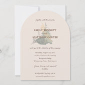 Fall Wedding Modern Rustiek Elegant Eenvoudig Bos Kaart (Achterkant)