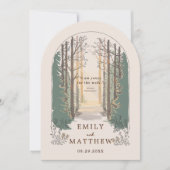 Fall Wedding Modern Rustiek Elegant Eenvoudig Bos Kaart (Voorkant)
