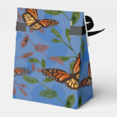 Fall Wedding Monarch Butterfly Blauw Bedankdoosjes (Achterkant)
