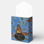 Fall Wedding Monarch Butterfly Blauw Bedankdoosjes (Geopend)