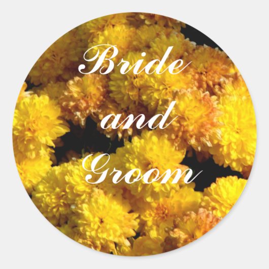 FALL WEDDING MUMS ENVELOPE SEAL STICKERS (Voorkant)