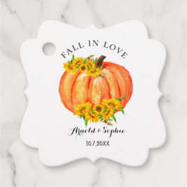 Fall Wedding Oranje Pumpkin Bedankjes Labels