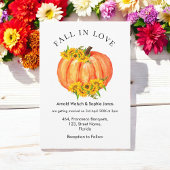 Fall Wedding Oranje Pumpkin Kaart