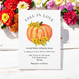 Fall Wedding Oranje Pumpkin Kaart