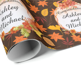 Fall Wedding Personaliseert navolgende verkiezinge Cadeaupapier