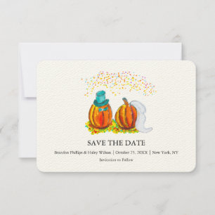 Fall Wedding Pumpkins Save The Date