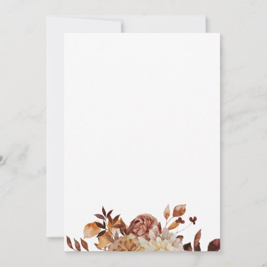 Fall Wedding Rehearsal Dinner Kaart (Achterkant)