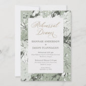 Fall Wedding Rehearsal Dinner Sage Uitnodiging (Voorkant)