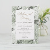 Fall Wedding Rehearsal Dinner Sage Uitnodiging (Staand voorkant)