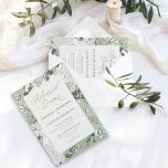 Fall Wedding Rehearsal Dinner Sage Uitnodiging<br><div class="desc">Deze moderne minimalistische trouwfeesten van 5 x 7 inch voorzien van een abstract bladontwerp in een soort stoffige sage,  zeewier en een slechte sage met de titel "Rehearsal Dinner" in grote karamelletters en plaatsaanduidingen voor alle details van uw speciale repetitiegelegenheid.</div>