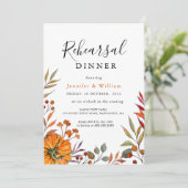 Fall Wedding Rehearsal Dinner Uitnodiging (Staand voorkant)