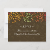 Fall Wedding Reply Cards RSVP Kaartje (Voorkant)