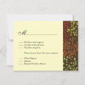 Fall Wedding Reply Cards RSVP Kaartje (Achterkant)