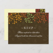Fall Wedding Reply Cards RSVP Kaartje (Voorkant / Achterkant)