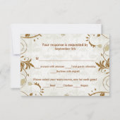 Fall Wedding Response en Meal Choice Card RSVP Kaartje (Voorkant)