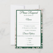 Fall Wedding RSVP - Champagne en Groen Kaart (Voorkant)