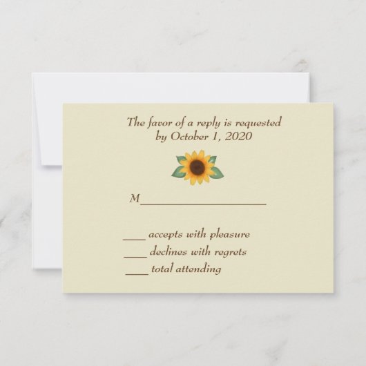 Fall Wedding RSVP-kaart RSVP Kaartje (Achterkant)