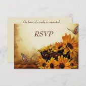 Fall Wedding RSVP-kaart RSVP Kaartje (Voorkant / Achterkant)